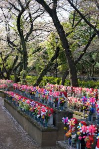Tombes habillées du temple Kumano à Tokyo