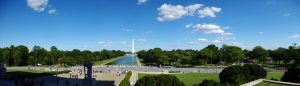 Perspective depuis le Lincoln Memorial de Washington