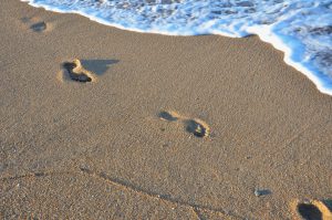 Traces sur la plage de Dénia