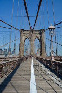 Sur le pont de Brooklyn