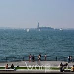 La baie et Liberty Island depuis Battery Park city